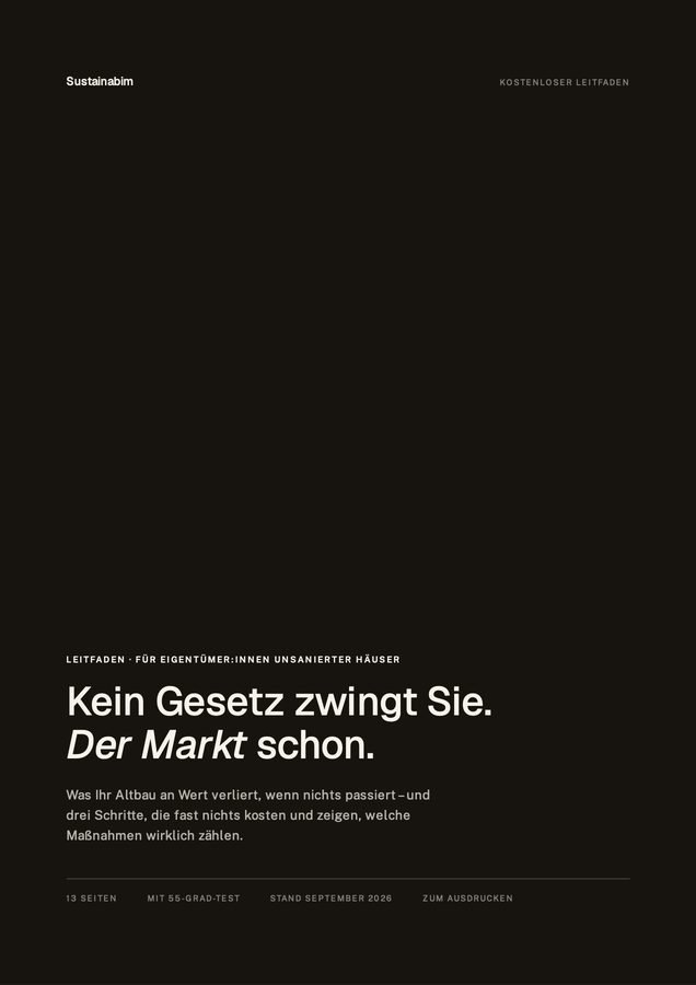Titelseite: Kein Gesetz zwingt Sie. Der Markt schon.