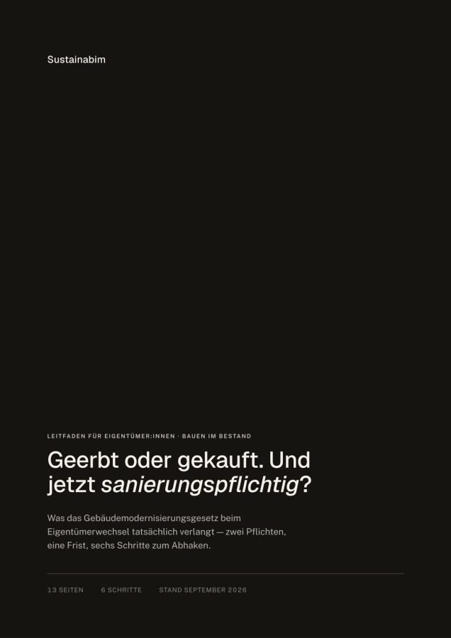 Titelseite: Geerbt oder gekauft. Und jetzt sanierungspflichtig?